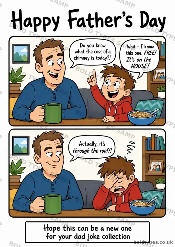 Through the Roof Father’s Day card sample