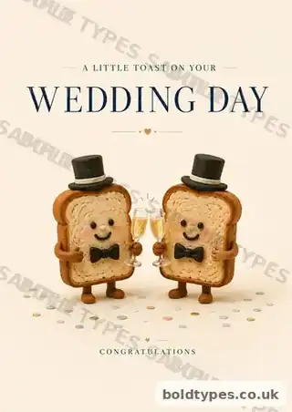 A Little Toast — Groom & Groom greeting card sample