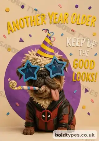 Another Year Older greeting card sample
