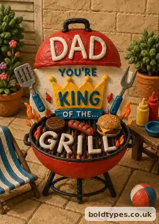 Dad, You’re King of the Grill greeting card sample