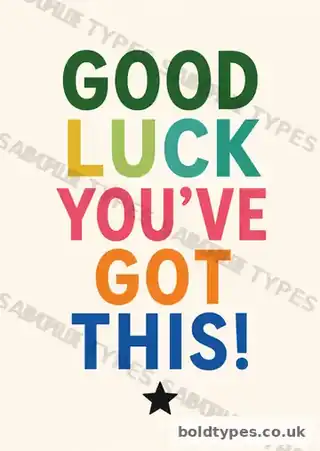 Good Luck You’ve Got This greeting card sample