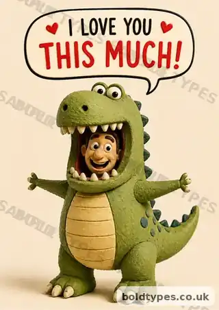 I Love You This Much greeting card sample