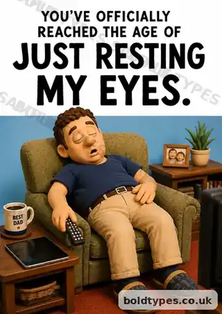 Just Resting My Eyes greeting card sample