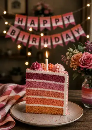 Lesbian pride cake birthday card sample