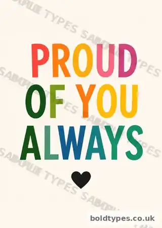 Proud of You Always greeting card sample