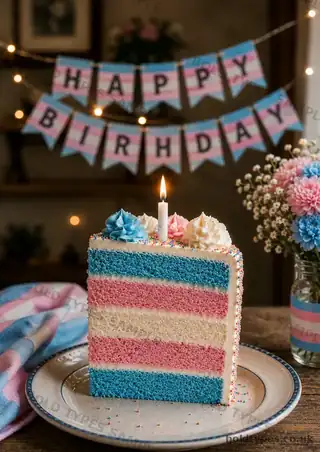 Trans pride cake birthday card sample