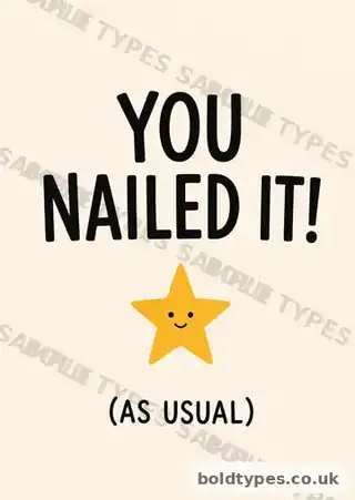 You Nailed It! greeting card sample